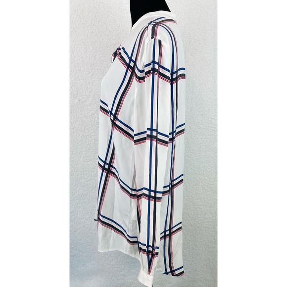 EQUIPMENT • Henri Plaid Silk Long Sleeve Button-Down Shirt, XS - Picture 9 of 13